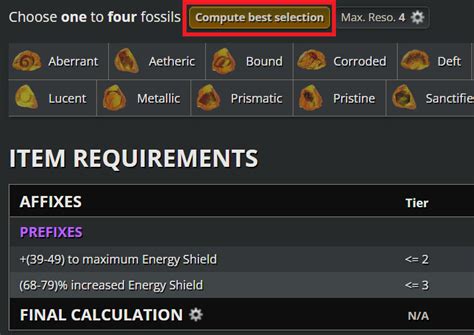 how to fossil craft poe.